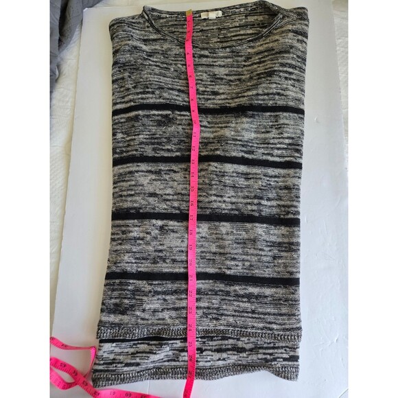 Eileen Fisher Black White Striped 100% Organic Linen Sweater Size XL - Picture 9 of 11